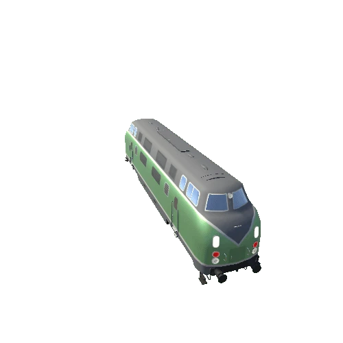 Locomotive Low Poly_Green